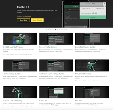 Bet365 Features