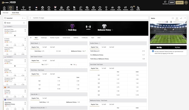 Bet MGM Live Betting Screenshot