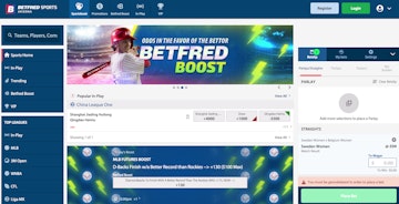 Betfred Homepage Screenshot