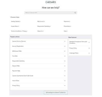 Caesars Sportsbook FAQ