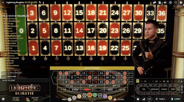 Evolution Gaming Lighting Roulette