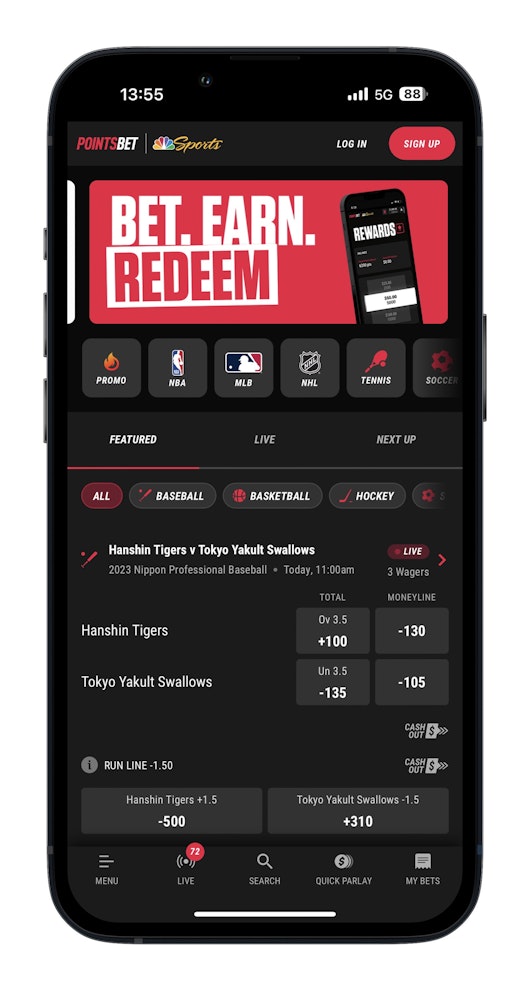 PointsBet iPhone Mockup