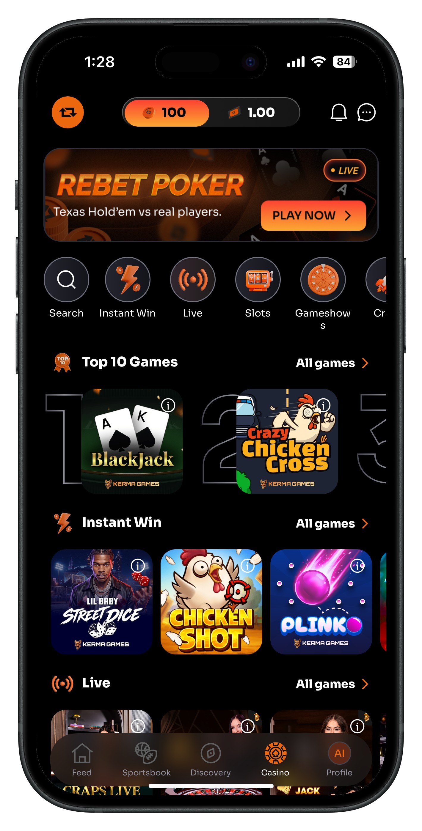Rebet Casino Home