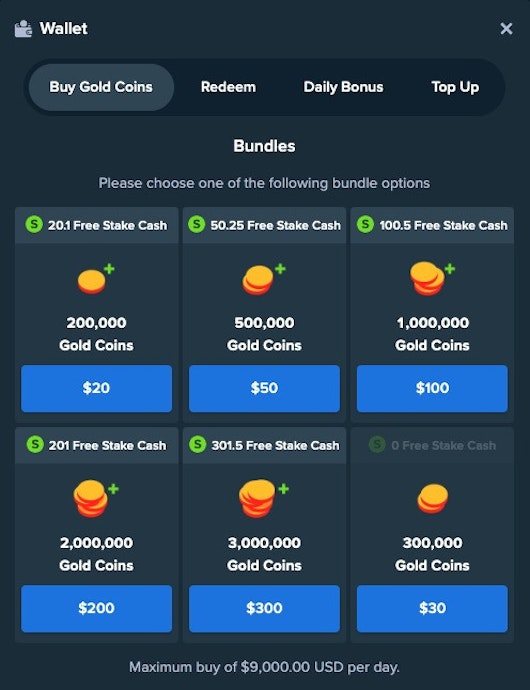 Stake US Casino Buy Gold Coins