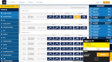 Betrivers IN nfl betting