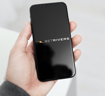 BetRivers iPhone Hand Mockup
