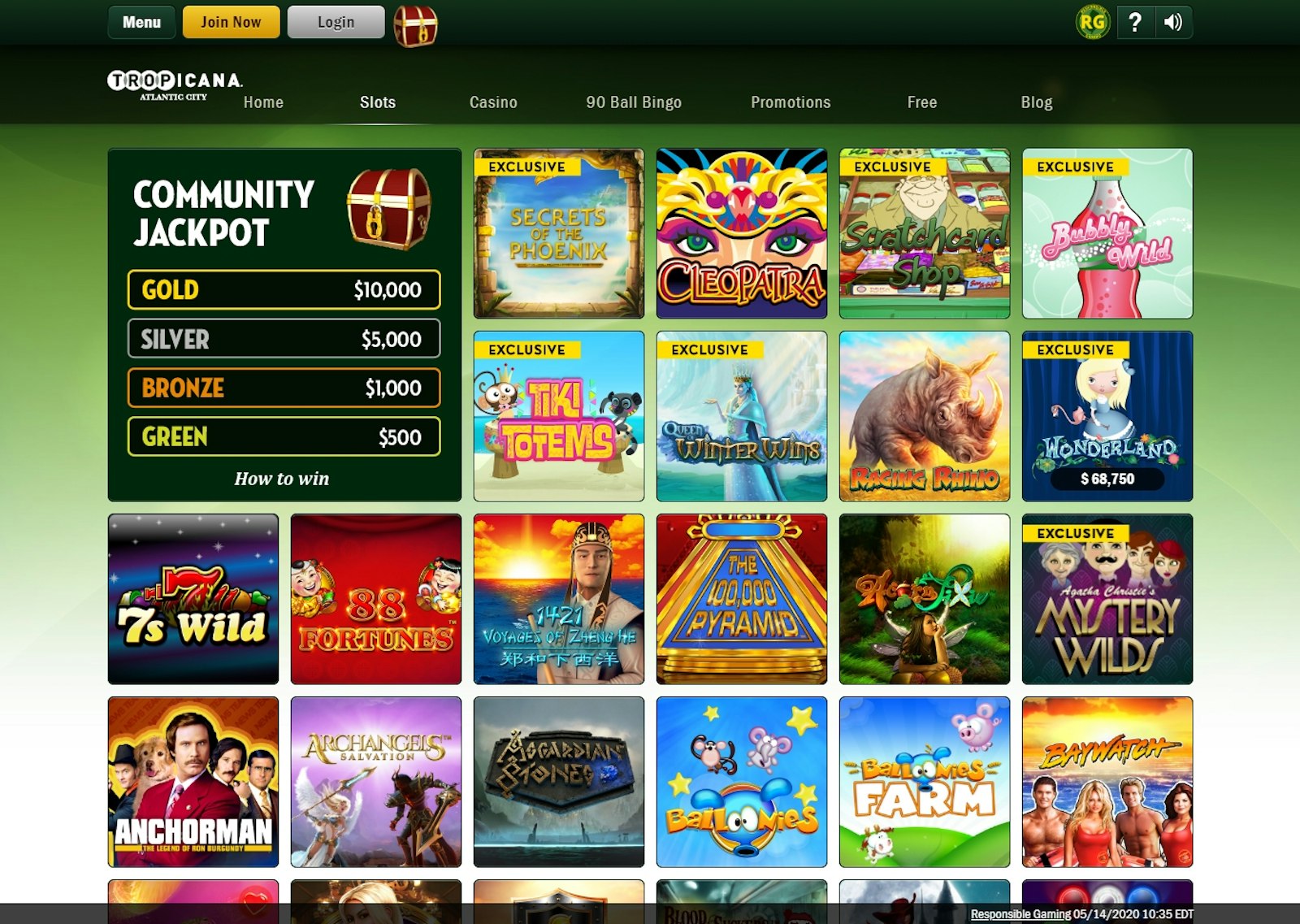 Tropicana Casino Slots