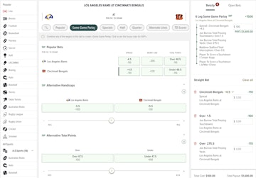 Caesars Sportsbook Super Bowl LVI SGP