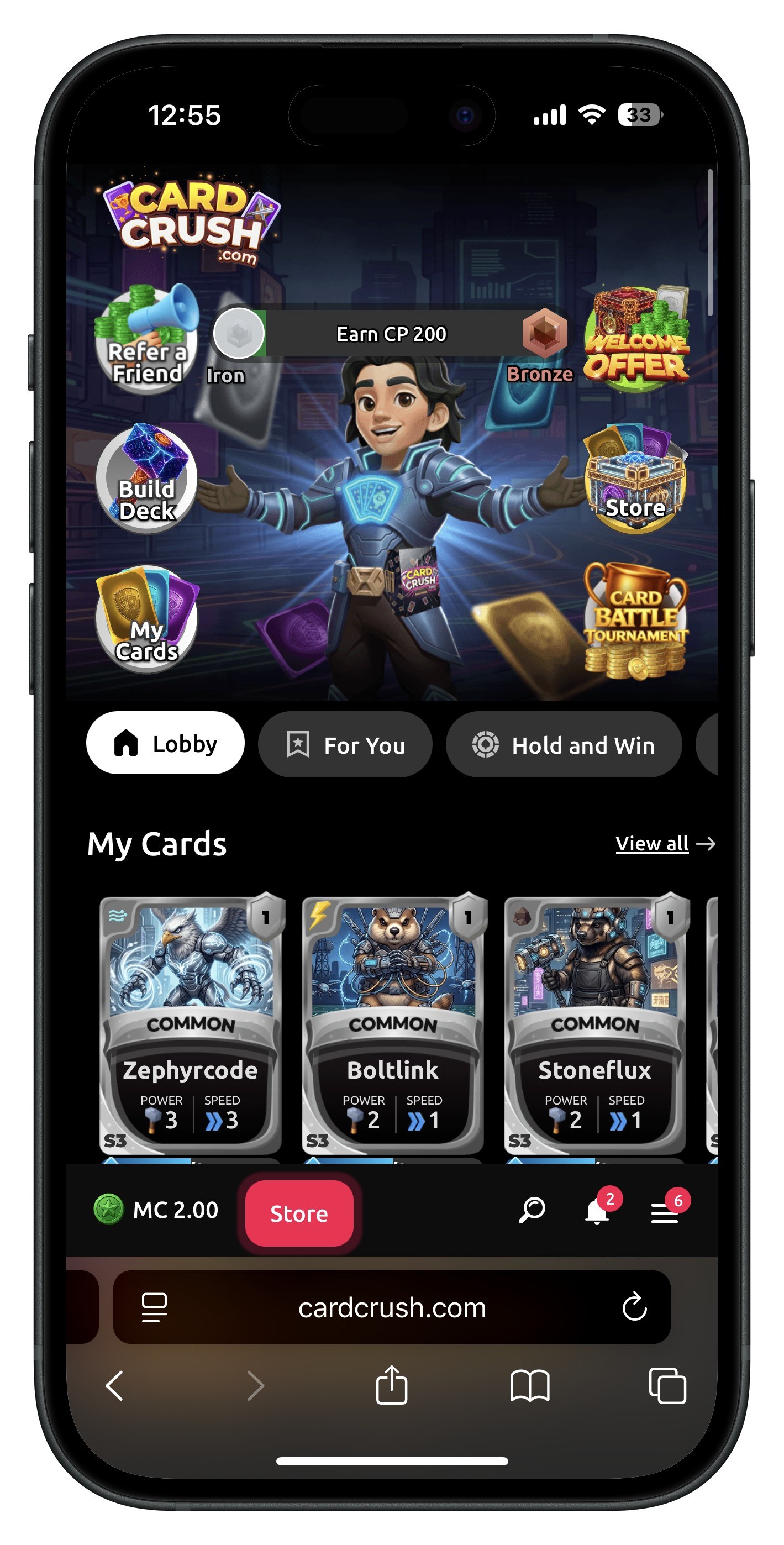 Card Crush Lobby