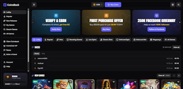 Coins Back Casino Desktop Lobby