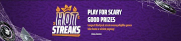 Draftkings Casino Halloween Hot Streaks Banner