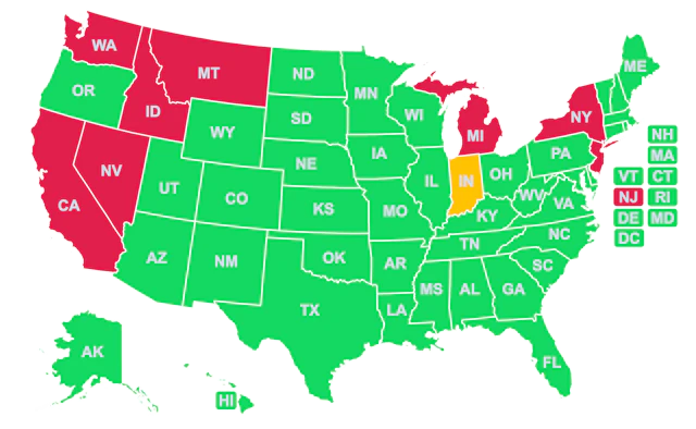 Legal Sweepstakes Casinos Map April 2026