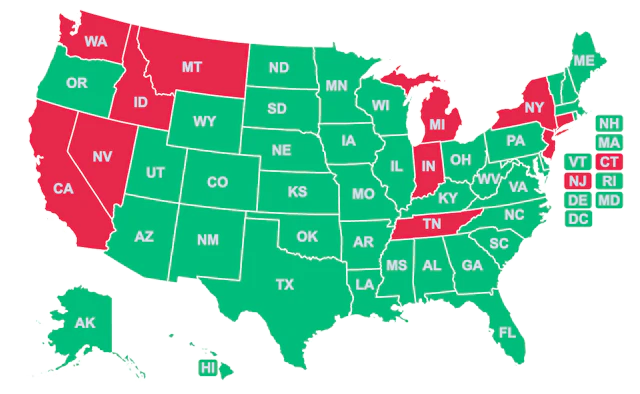 Map of Legal Sweepstakes Casino States July 2026