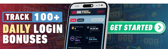 UG Daily Login Bonus Tracker Banner Ad Blue CTA updated