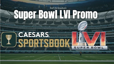 Caesars Sportsbook Super Bowl LVI Promo Banner