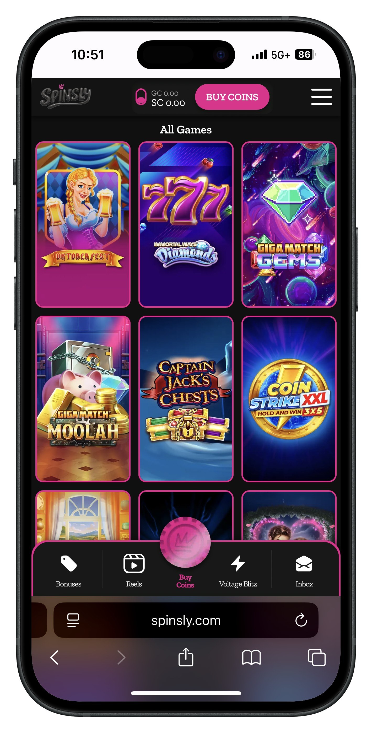 Spinsly Games